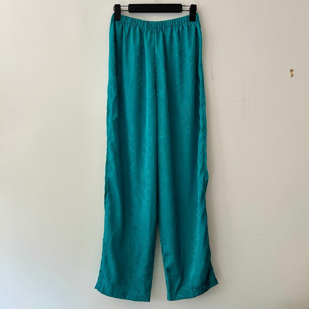 Sears Roebuck and Co. Teal Paisley Pajama Pants